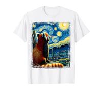 Artistic Red Panda Stuff Van Gogh Starry Night Red Panda T-Shirt