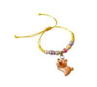 Artistic Resin Capybaras Charm Handwoven Cord Present For Youthful Trendsetters And Art Lovers Cute Animal Accessories