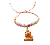 Artistic Resin Capybaras Charm Handwoven Cord Present For Youthful Trendsetters And Art Lovers Cute Animal Accessories