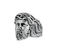 Artistic Retro God, Jehovah Jesus Avatar, Titanium Steel Ring, Three Dimensional Design, High End Handmade Jewelry