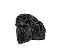 Artistic Retro God, Jehovah Jesus Avatar, Titanium Steel Ring, Three Dimensional Design, High End Handmade Jewelry