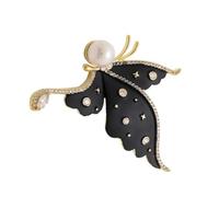 Artistic Rhinestone Butterfly Brooch Handmade Rhinestone Butterfly Charm with Pearl Unique Style Unique Fashion, フリーサイズ