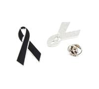 Artistic Ribbon Doves Brooch User Friendly Inks Printing Long Lasting Color Outdoor Event Accessory Fundraiser Stylish Volunteer Supporter