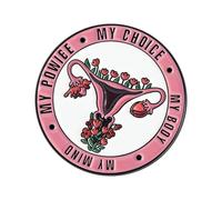 Artistic Round Female Reproductive Systems Pin Elegant Alloy Brooch Symbolic Women ' s Pin for Bags and Clothing Feminist Badge