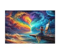 Artistic Scenery 1000 Piece Jigsaw Puzzle for Adults Teens Imagining Space Post Work Wind Down Mind Calming Whimsical Design for Friends 1000 PCS