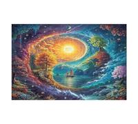 Artistic Scenery 1000 Piece Jigsaw Puzzle for All Ages Imagining Space Easter Gift Idea Family Gathering Durable Pieces Stress Relief Home Decor 1000 PCS