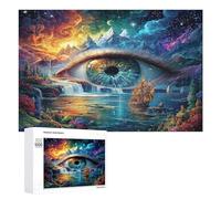 Artistic Scenery 1000Pc Jigsaw Puzzles All Ages Imagining Space Jigsaws Neighborhood Get-Together Family Game Whimsical Design 1000 PCS