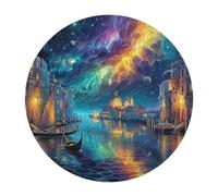 Artistic Scenery 120 Piece Round Puzzle Imagining Space Animal Shape Relaxing Brainteaser for Adults & Kids Family Bonding Activity Stress Relief Home Decor Gift Idea 120 PCS