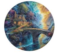 Artistic Scenery 195 Piece Circular Puzzle Imagining Space Animal Shape Premium Quality Challenging Brainteaser for Adults Durable Pieces Home Decor Wall Art 195 PCS