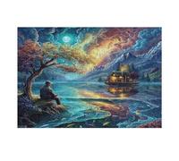 Artistic Scenery 300 Piece Complete DIY Jigsaw Puzzle Imagining Space Collectors Mind Relaxation Educational Decorative Puzzle Gifts for Adults Wooden Cardboard 300 PCS