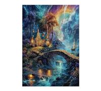 Artistic Scenery 300 Piece Complete Jigsaw Puzzle Set Imagining Space Teens Beginners Mind Relaxation Puzzle Fans Group Play Anniversary Fathers Gift Thick Cardboard 300 PCS