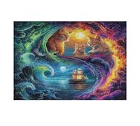 Artistic Scenery 300 Piece Jigsaw Puzzle for Adults Teens Imagining Space Study Break Relaxation Brain Exercise Colourful Design Great Gift for Students 300 PCS