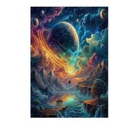 Artistic Scenery 300 Piece Jigsaw Puzzle Imagining Space For Men Cognitive Development Adults Anxiety Memory Care Mothers Valentines Gift High-grade Rigid Cardboard 300 PCS