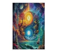 Artistic Scenery 300 Piece Jigsaw Puzzle Pack Imagining Space Teens Beginners Cognitive Development Puzzle Fans Group Play Anniversary Recycled Cardboard 300 PCS