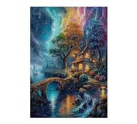 Artistic Scenery 300 Piece Jigsaw Puzzle Pack Imagining Space Teens Beginners Cognitive Development Puzzle Fans Group Play Anniversary Premium Cardboard 300 PCS