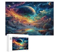 Artistic Scenery 300 Piece Jigsaw Puzzles Adults Kids Imagining Space Jigsaws Post-Work Relaxation Tool Challenging Friends Family Decor 300 PCS