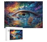 Artistic Scenery 300Pc Jigsaw Puzzles Adults Kids Imagining Space Jigsaws Home Bar Decor Stress Relief Game Whimsical Design Perfect Present 300 PCS