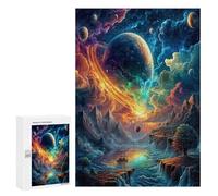 Artistic Scenery 300Pc Jigsaw Puzzles Adults Kids Imagining Space Jigsaws Weekend DIY Activity Parent-Child Bonding Vibrant Design Perfect Festival Gift 300 PCS