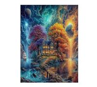 Artistic Scenery 500 Piece Complete DIY Jigsaw Puzzle Imagining Space Collectors Mind Relaxation Educational Decorative Puzzle Gifts for Adults Sturdy Thick Cardboard 500 PCS