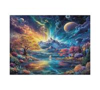 Artistic Scenery 500 Piece Jigsaw Puzzle for All Ages Imagining Space Jigsaw Neighborhood Get Together Family Game Whimsical Design for Any Event 500 PCS