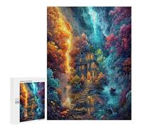 Artistic Scenery 500 Piece Jigsaw Puzzles Adults Kids Imagining Space Jigsaws After-School Activity Kids Stress Buster Adults Whimsical Gift Home Decor 500 PCS