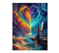 Artistic Scenery 500 Pieces Classic Jigsaw Puzzle Imagining Space Puzzle for Adults Concentration Training Wall Art Mental Exercise Halloween Durable Cardboard 500 PCS