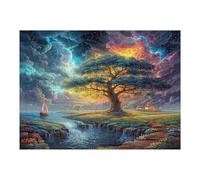 Artistic Scenery 500 Pieces Set Classic Jigsaw Puzzle Imagining Space Couple Puzzle Partners Mind Relaxation Wall Decor Easter New Year Recycled Cardboard Material 500 PCS