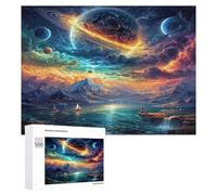 Artistic Scenery 500Pc Jigsaw Puzzles Adults Children Imagining Space Jigsaws Post-Exam Relaxation Challenging Design Great Gift Students Stress Reliever 500 PCS