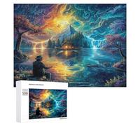 Artistic Scenery 500Pc Jigsaw Puzzles Adults Children Imagining Space Jigsaws Post-Exam Relaxation Challenging Design Great Gift Students Stress Reliever 500 PCS