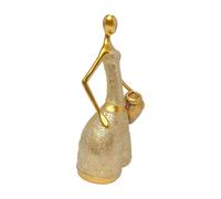 Artistic Sculpture, Figurine Holding a Pot - Modern Resin Woman Sculptures for Home Decoration - For Coffee Table Hanging Gift Wine Cabinet Living Room Workplace