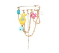 Artistic Sea Themed Brooch with Colorful Fish and Flower Delicate Craftsmanship Lapel Accessory for Women and Teens Fish Brooch Alloy Pin Fashion Statement Pin Versatile Clothing Accessory