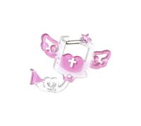 Artistic Shape Acrylic Key Chain Hook Compact Cartoon Carabiner Clip For Children Adults Travel Office School Essential Acrylic Key Holder