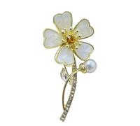 Artistic Shell Shaped Flower Brooch Sturdy Zincs Materials Pin Versatile Clothing Accessories for Daily Wear Sustainable Fashion Brooch for Women