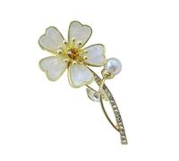 Artistic Shell Shaped Flower Brooch Sturdy Zincs Materials Pin Versatile Clothing Accessories for Daily Wear Sustainable Fashion Brooch for Women