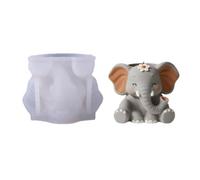 Artistic Silicone Elephant Mold for Plant Pots, Jewelry Tool