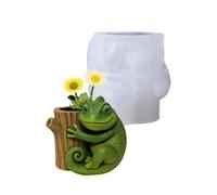 Artistic Silicone Lizards Stump Mold for Resin Planter Making As Unique Garden Decors and Craft Containers Garden Decoration Mold