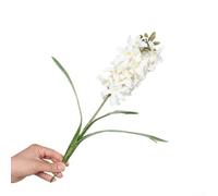 Artistic Silk Violet Hyacinth Flowers Beautiful Decoration for Weddings and Home Environments (White)