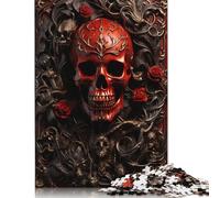 Artistic Skeleton Wooden Puzzles 1000 Piece Jigsaw Puzzles for Adults Educational Game Challenge Toy Christmas Eve Gifts 1000pcs (75x50cm)