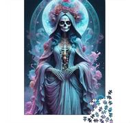 Artistic Skull Jigsaw Puzzles for Adult 1000 Pieces Difficult Puzzles Adult Jigsaw Puzzle Home Decoration Art Wooden Adult Puzzle 1000pcs (75x50cm)