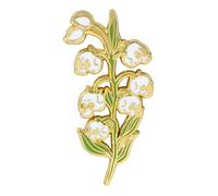 Artistic Skull Lily of the Valley Brooch Made of Sturdy Alloy Material for Crafts, Music Festivals, Themed Events, Fashion Punk Brooches