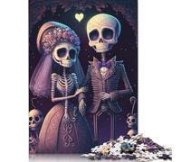 Artistic Skull Puzzles for Adults 1000 Piece Puzzle for Teenager Age 12 Years Up Christmas Eve Gifts 1000pcs (75x50cm)