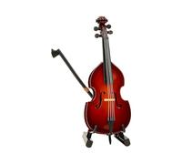 Artistic Small Cello Violin with Wood Body and Bows Elegant Shelf Display Piece Wood Small Cello Ornament Copy
