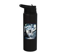 Artistic Spider Stuff Van Gogh Style Starry Night Spider Stainless Steel Insulated Water Bottle