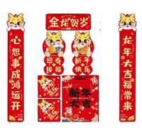 Artistic Spring Festival Couplets Grand Exhibition Couplet Home Decor House Decorations for Home Window Trim Chinese Fu Character Stickers Fu Character (Color : G) (Col(E)
