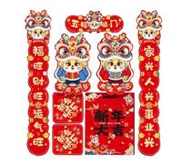 Artistic Spring Festival Couplets Grand Exhibition Couplet Home Decor House Decorations for Home Window Trim Chinese Fu Character Stickers Fu Character (Color : G) (Col(G)