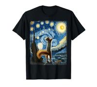 Artistic Squirrel Shirt Van Gogh Style Starry Night Squirrel T-Shirt