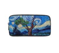 Artistic Starry Sky and Trees School Pencil Case for Boys with Zip Up Pencil Cases Boys Pen Case Teenage Girls Teacher School Supplies for Secondary College Sixth Form High Stationery Gifts Women Men