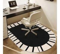 Artistic-style Office Chair Mats, Suitable For Protecting Wooden Floors In The Home(Schwarz,60x120cm)