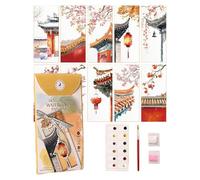 Artistic Style Page Markers Pack - Multicolor Illustrated Bookmarks Set, Lightweight Reading Accessories for Magazines, Novels, Study Books, School Supplies