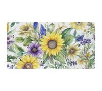 Artistic Sunflowers Pattern 30-3 Non-Slip Bath & Kitchen Mat,Oil & Water Absorbent, Quick Dry